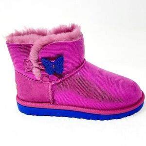 UGG Australia Kids Mini Bailey Button Lizard Boots ( Big Kid Size )